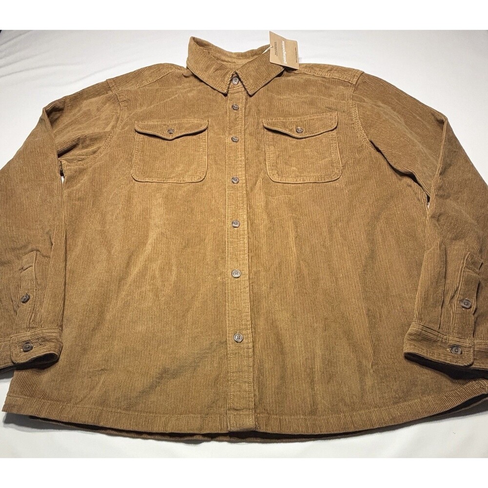 Patagonia Corduroy Shirt Mens XXL Coriander Brown Organic Cotton 42445 NWT New